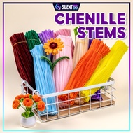 READY STOCK [26 Colors] 100pcs 8mm (Thick) Colorful Wire/Flower Wire Craft/Kawat Bulu/DIY Kraftangan