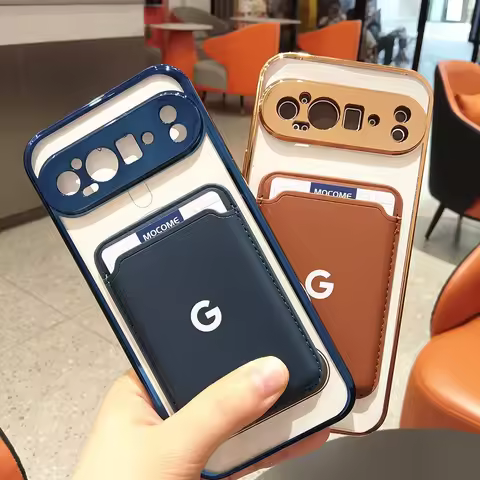 For Magsafe Magnetic Leather Wallet Case For Google Pixel 7A 8A 9A 9 Pro XL Soft PU Clear Wireless C