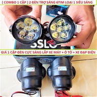 ( BỘ 2 ĐÈN ) ĐÈN TRỢ SÁNG XE MÁY L6 MINI MẪU MỚI SIÊU SÁNG ĐÈN LED SIÊU SÁNG XE MÁY DEN TRO SANG X