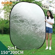 Godox แผ่นสะท้อนแสงทรงกลมแบบ2 In 1ขนาด60X90ซม. 80ซม. 110ซม. 100X150ซม. 150X200ซม. 2 In 1พับได้สำหรับ