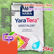 25kg YARA Kristalon Red NPK 12-12-36+mikro / Fully Water Soluble Fertilizer / Yara Kristalon Red / B