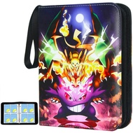 Card Binder For Pokemon Card 4-Pocket Sleeves with 400 Cards Holder,Game Collection Binder Card Holder,Fit for TCG Yugioh Trading Sports Cards