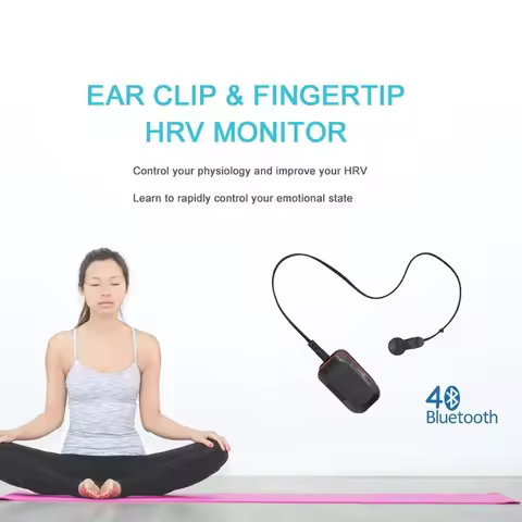 Bluetooth Heart Rate Hrv Monitor with Ear Clips or Fingertip Infrared Sensor for Mobile Phones Elite