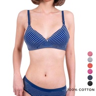 30 Degrees Cotton Stripes Non Wired Bra - Cup B