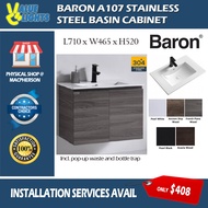 Baron A107 Stainless Steel Basin Cabinet 70CM Bathroom Vanity