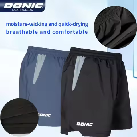 DONIC Competition Training Suit, Table Tennis Shorts, All Silk Four Sided Elastic