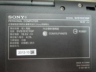 台中筆電維修：索尼 SONY SVS151C1GP 開機無反應,開機斷電,顯卡故障花屏,面板變暗.無畫面,泡水機維修
