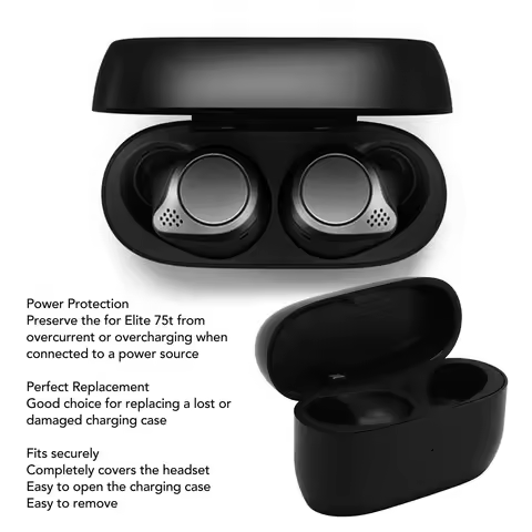 Wireless Charging Case Protective Replacement Case for Jabra 75t Active 75t Wireless Charging Case