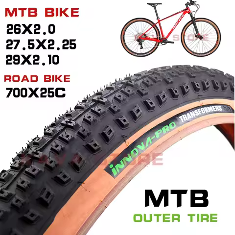 INNOVA MTB Aero mtb29 tire 700x25c 26x2.0 29x2.1 27.5x2.25 puncture proof road bike yellow rim tire 