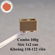 Combo of 1 ounce of 1x2 sand gold bricks (about 118-122 pieces)