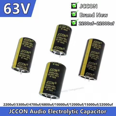 1PCS JCCON 63v 2200uf 3300uf 4700uf 6800uf 10000uf 12000uf 15000uf 22000uf 22x30 25x40 30x50 35x60 A