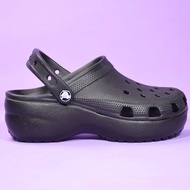 【Malaysia】Crocs Classic Platform Clog Crocs Crochs Female Classic Platform Clog Crocs Sandals 4CM he