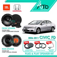 JBL Car Speaker Honda Civic FD Plug & Play Spiker Kereta Stage2-624 PNP Front Rear Stage2-624