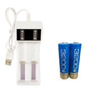 2pcs 18650 Battery + USB Charger