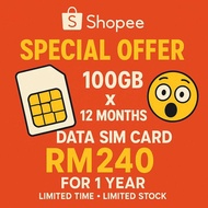WOW  100GB DATA SIM CARD CHEAPEST PRICE IN MALAYSIA PERFECT FOR 4G ROUTER, TV BOX , MOBILE PHONE, PC