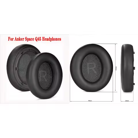 Replacement Foam EarPads for Anker Soundcore Space Q45 Q 45Headphones Soft Foam Ear Cushions High Qu