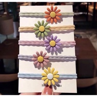 Lovely multicolored chrysanthemum hair tie (5 strands)