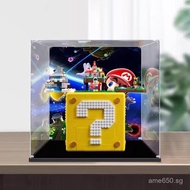 Acrylic Figurine Mario Compatible Dustproof Case71395LEGO Storage Box Large Display Box Brick Transp