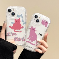 MERAH Casing HP for Samsung A50 A50s SamsungA50 Samaung Galaxy A50 Samsumg SamsungA50s Case Softcase Cute Casing Phone Cesing Cassing Soft Pink Cat for Case Aesthetic Sofcase Chasing