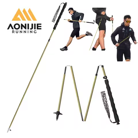 2pcs AONIJIE E4220 Folding Outdoor Quick Lock Hiking Pole Walking Stick 105cm 110CM 115cm 120cm 125c