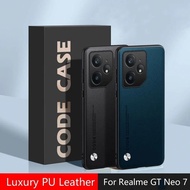 For Realme Neo 7 GT 7 Pro Case Plain PU Leather Silicone TPU Cover for Realme NEO7 GT 6 T NEO 6 SE G