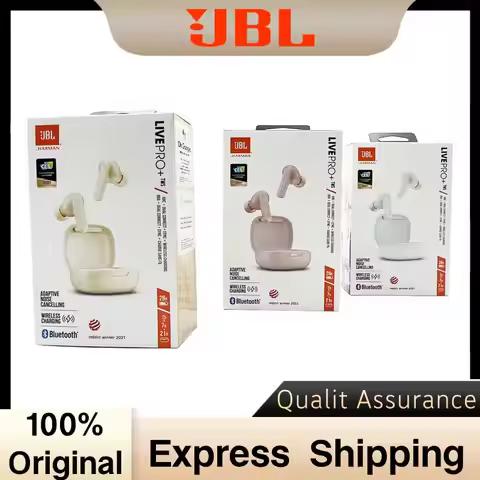 JBL LIVE PRO+ TWS True Wireless Earbuds Adaptive ANC Smart Ambient Bluetooth 5.0 Earphone 6‑Mic Clea