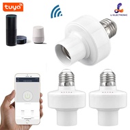 Tuya WiFi Smart Socket E27 LED Bulb Adapter Holder E27 Voice Control(Smart Bulb)
