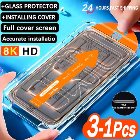 3-1PCS Ultra HD 8K Tempered Glass For iPhone 16 13 12 17 Pro Max 14 15 Plus 16E Air Screen Protector
