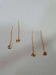 Koleksi anting panjang model flower emas asli