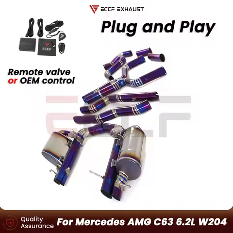 Sporty Aggressive exhaust Sound Titanium Catback exhaust For Mercedes AMG C63 6.2L W204 Plug and Pla