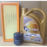 PROTON PERSONA, VVTI, SAGA BLM, SAGA VVTI AIR FILTER + OIL FILTER + KOYOMA 20W50 MINERAL ENGINE OIL