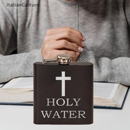 ItalianCulture 168ML Cross Pattern Holy Water Bottle  Hip Flask Stainless Steel Hip Flask Hip Flask 