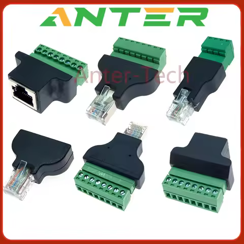 1pcs High Quality RJ45 To Screw Terminal Adaptor RJ45 Male/Female To 8 Pin Connector RJ45 Splitter F