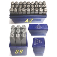 ALPHABET A-Z 0-9 LETTER NUMBER NOMBOR PUNCH PUNCHES PLATE BOARD STAMP CHOP