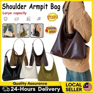 🔥 Malaysia Spot New High-Capacity Model Retro Shoulder Bag Women Fashion  Vintage Leather Commuter T