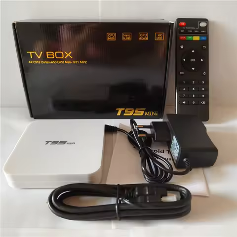 T95 Mini Smart TV Box Android 10.0 OS H313 Quad Core WiFi Set Top Box 1GB 8GB/2GB 16GB Support HD 4K