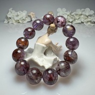 G56 上帝指紋 大顆粒 紫幽靈水晶 無注膠無染色 16.7mm 手串 手珠