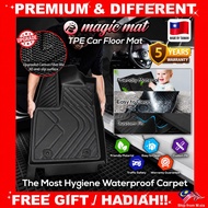 (5-Yrs Warranty) MAGIC MAT 5D TPE Carpet Car Mat Karpet Kereta Bezza Myvi Alza Axia Aruz Emas Iriz S