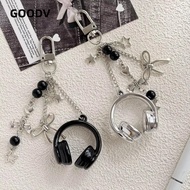 GOODV Headphone Charms, Bag Decoration Hanging Music Headphone Bag Charms, Fashion Y2K Keychain