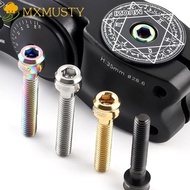 MXMUSTY Bicycle Stem Top Cap Screw, M6x30/35mm Titanium Alloy Bicycle Headset Top Cap Bolt, Ultra-light Colorful Vacuum Plating Bicycle Headset Cover Screws Bike Accessory