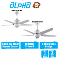 Alpha Ceiling Fan (42Inch/56Inch)(White) 5-Speed Remote Control AlphaFan Series Ceiling Fan AX838-5B/42 / AX828-5B/56