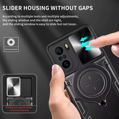 for f3poco case magnetic car holder ring phone case for pocophone little poco f3 f 3 5g pocof3 slide