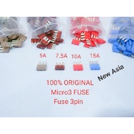 100% ORIGINAL Micro3 Blade Fuse Automotive /Micro3 Fuse /Fuse 3pin