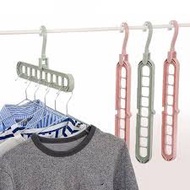 Hot Item Space-Saver Nine Holes Rotating Hanger Magic Multi-function Folding Clothes Hanger Drying Space