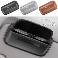 Xps For 1pcs Durable Leather Car Sunglasses Protect Clip Car Logo Glasses Ticket Card Holder for Jag