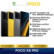 POCO X6 Pro // POCO X6 5G | Dual SIM Global Spec | Dimensity 8300-Ultra 6.67" 1.5K Flow AMOLED Dot D