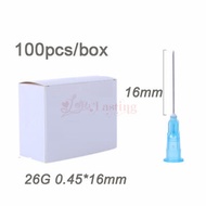 100pcs Hot sale 14G 18G 23G25G 27G 30G 32G 4mm 13mm Disposable Plastic Meso Needle Single Packing Sh