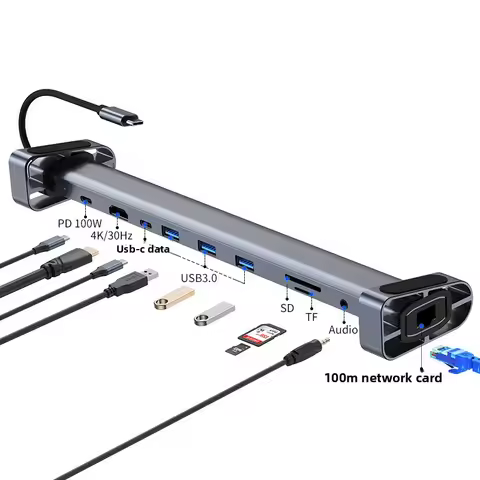 Type-C Docking Station Mac Multi-Port Laptop Expander 11-in-1 Docking Station