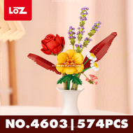 LOZ IDEAS Mini Block Bouquet Flowers Series Rose Deco Flower Gift Decoration Building Brick Seni Bun