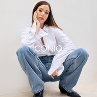 CONIQ - CLASSIC BLUE DENIM - STRAIGHT FULL LENGTH กางเกงยีนส์ ฟอกสีอ่อน